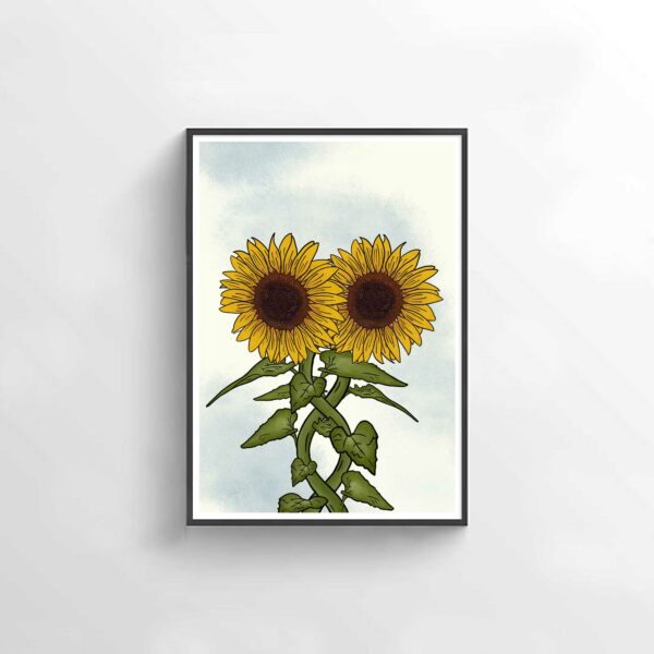 Poster Solidarity Sun Flowers | Digital art